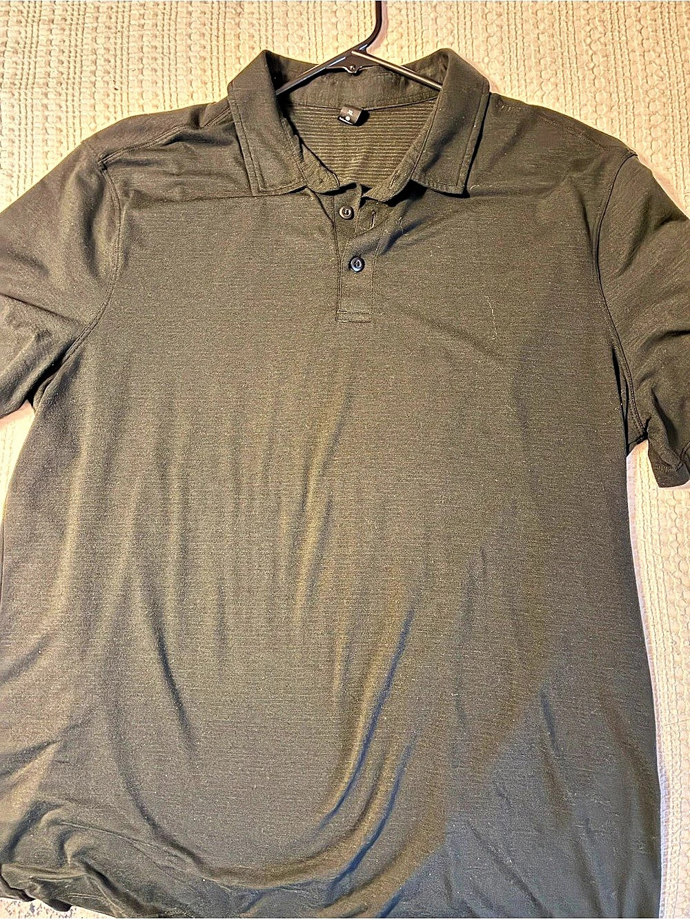 Lululemon Metal Vent Tech Polo Shirt Polo Shirt in Black Size XL Like New